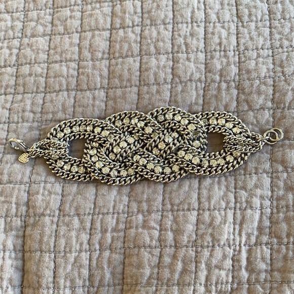 Stella & Dot Silver Chain and Crystal Bracelet - Picture 2 of 3